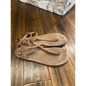 Rainbow T-Street Braided Sandals Brown Tan Size 11